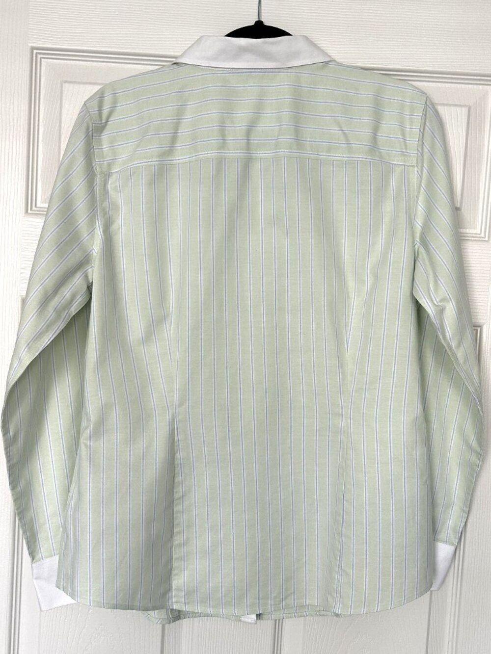 Brooks Brothers Shirt Womens 12 Supima Cotton Green Stripe Button Up - Picture 2 of 7